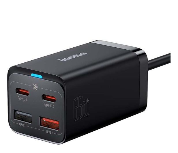 Baseus Ładowarka sieciowa GaN3 Pro 2x USB-C 2x USB-A 65W - 1195443 - zdjęcie